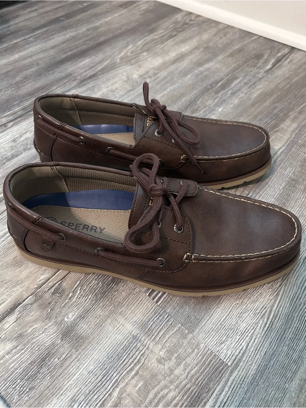 Sperry Casco Bay Boat Shoes Men’s Size 10 Brown Leather Deck Loafers Comfort